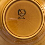 6 assiettes creuses ADP Luxceram ocre jaune Vintage