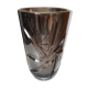 Silver grey crystal vase