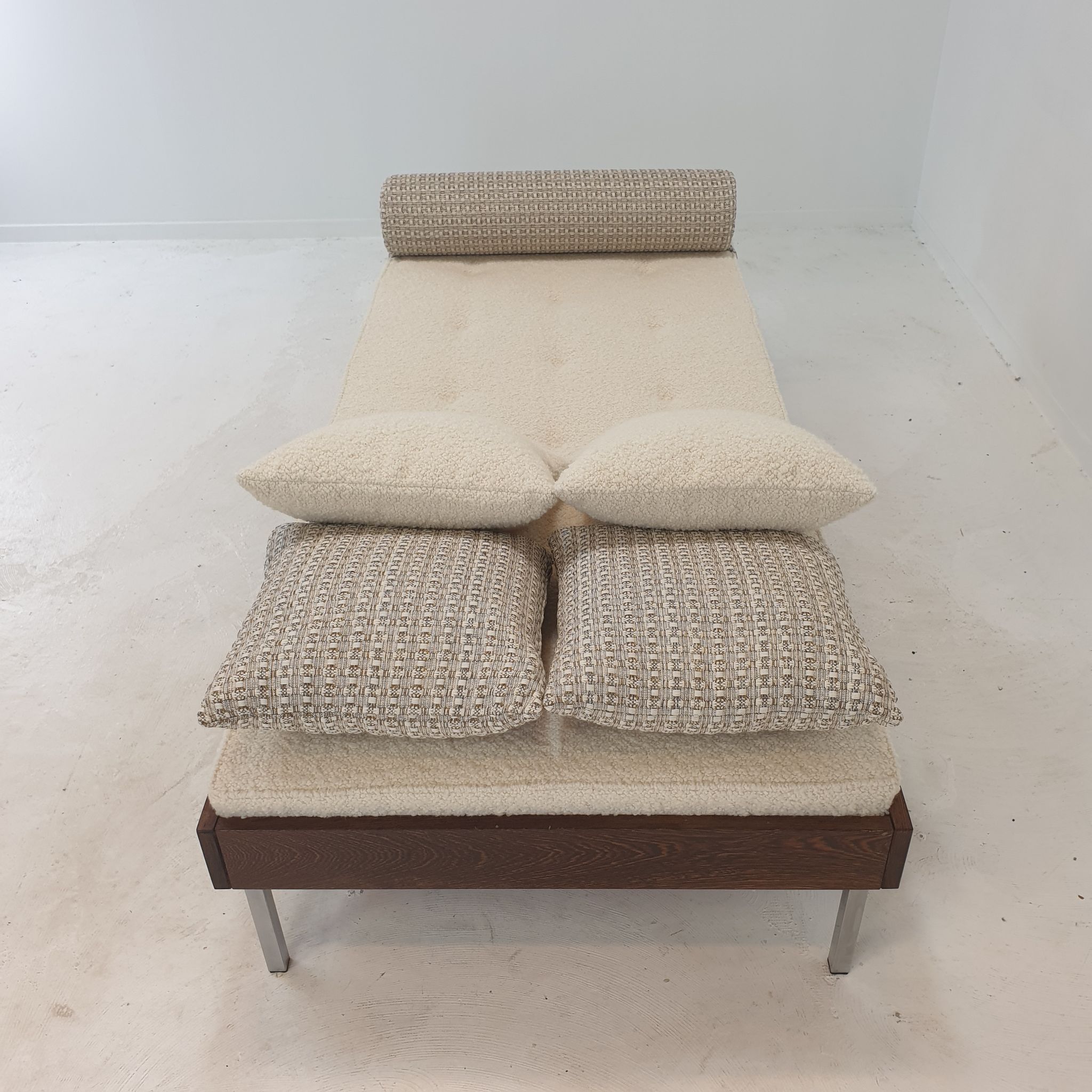 Wengé Daybed with Dedar Cushions and Bolster, 1970s