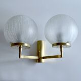 Pair Vintage Bubble Glass Wall Lights