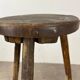 3 primitive stools, folk art