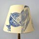 Marine decoration lampshade, antique blue toile de Jouy
