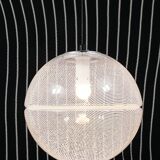 Harvey Guzzini Suspension Boule Op-Art Striped Postmodern by Meblo, 1970s