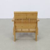 Dutch Lounge Chair in the style of Gerrit Rietveld, 1980s