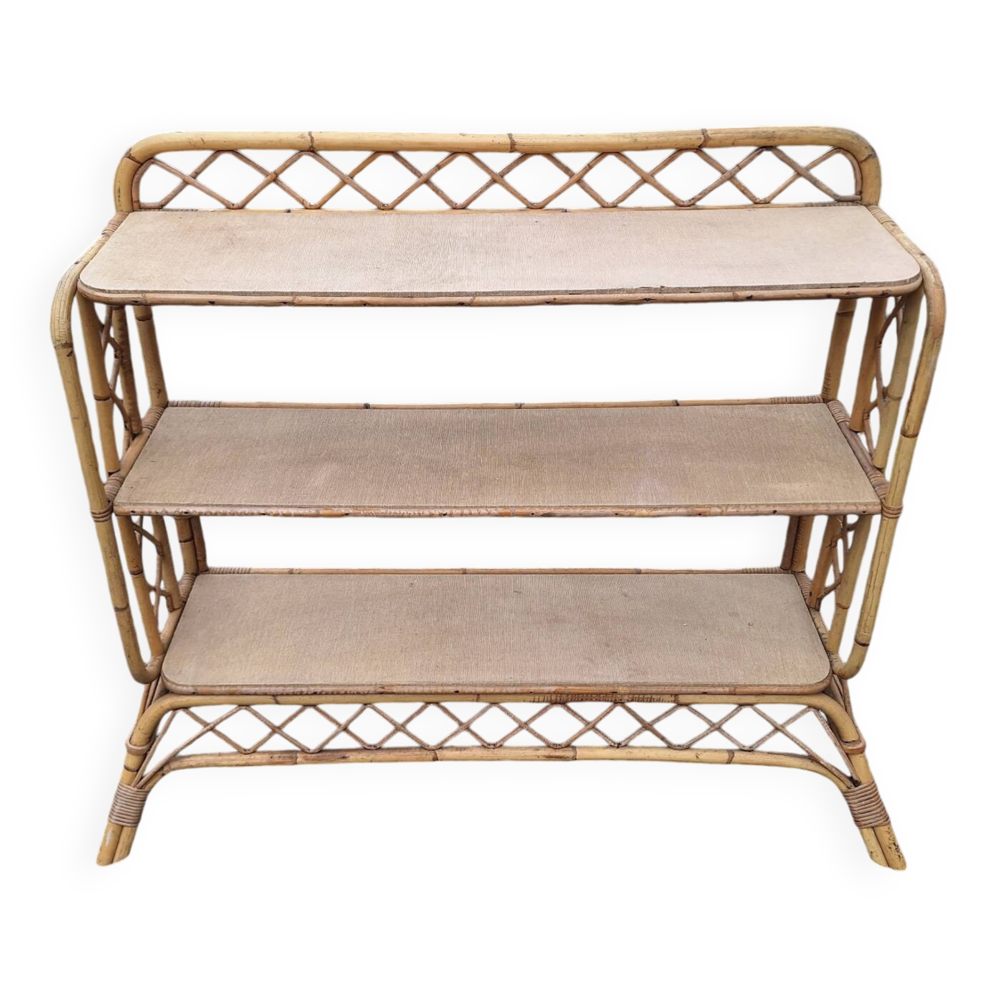 Vintage rattan shelf