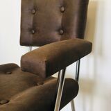 Brown Czech Tubular Chair from Belet, 1970s