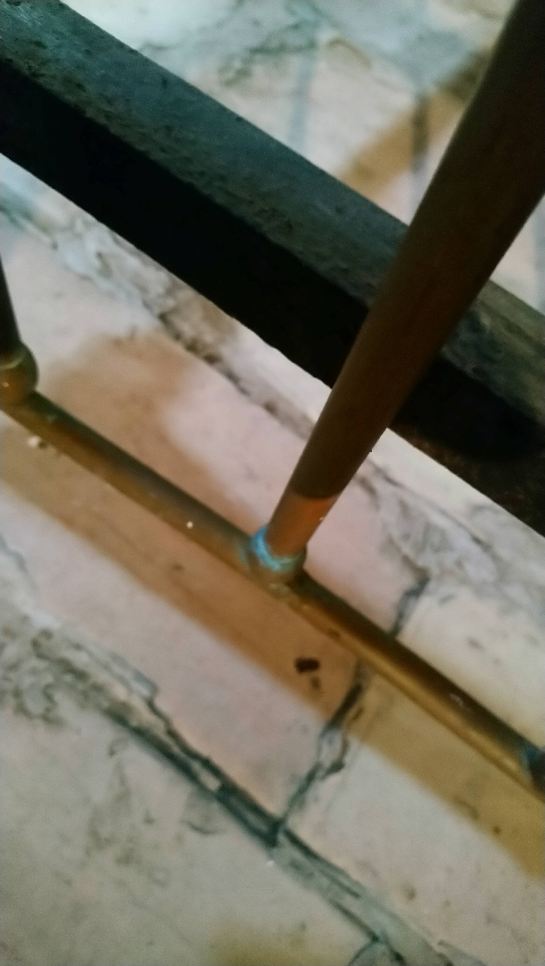 Antique brass bed 204x125