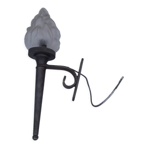 Applique en métal avec torchère