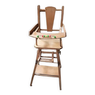 Chaise haute bébé poupée jouet bois massif dp 1123784