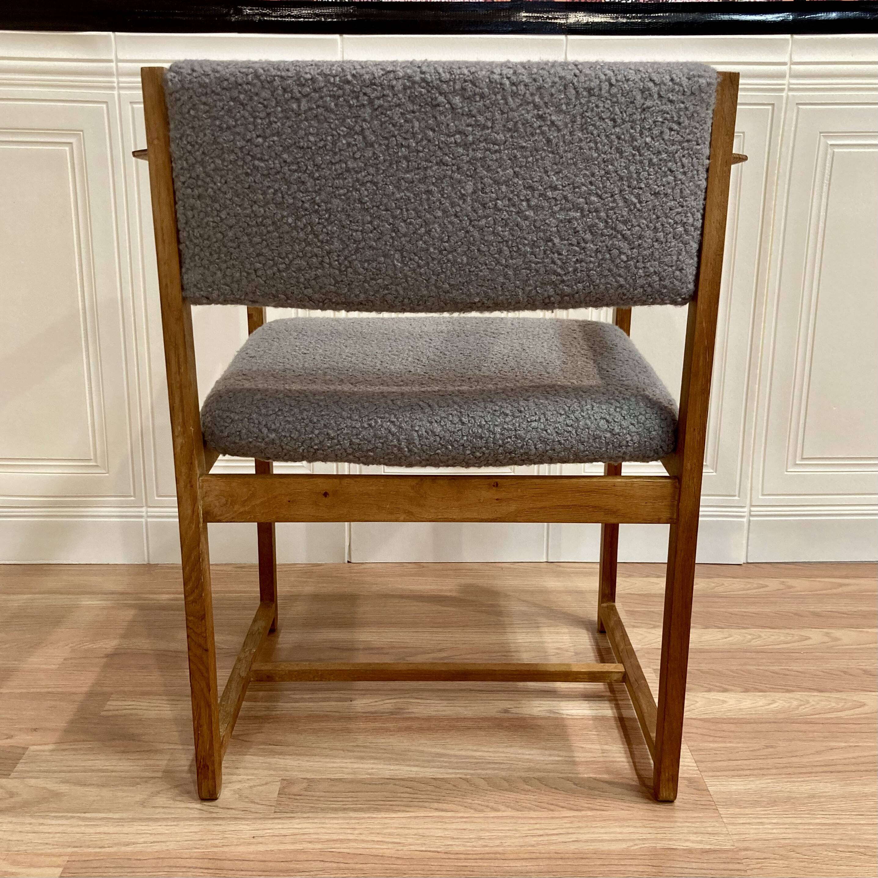 Oak chair design and scandinavian stamp 1950.