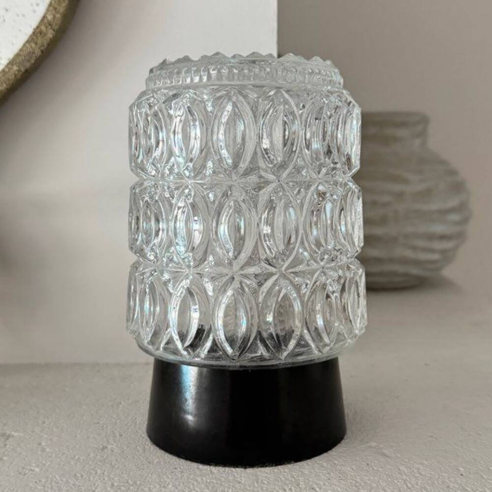 Vintage wall light / ceiling light in Bakelite and glass - 1960s