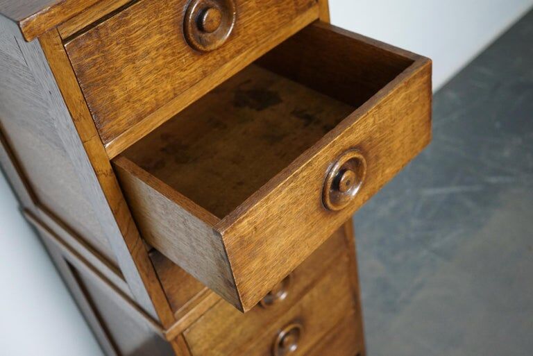 English oak apothecary cabinet 1930s