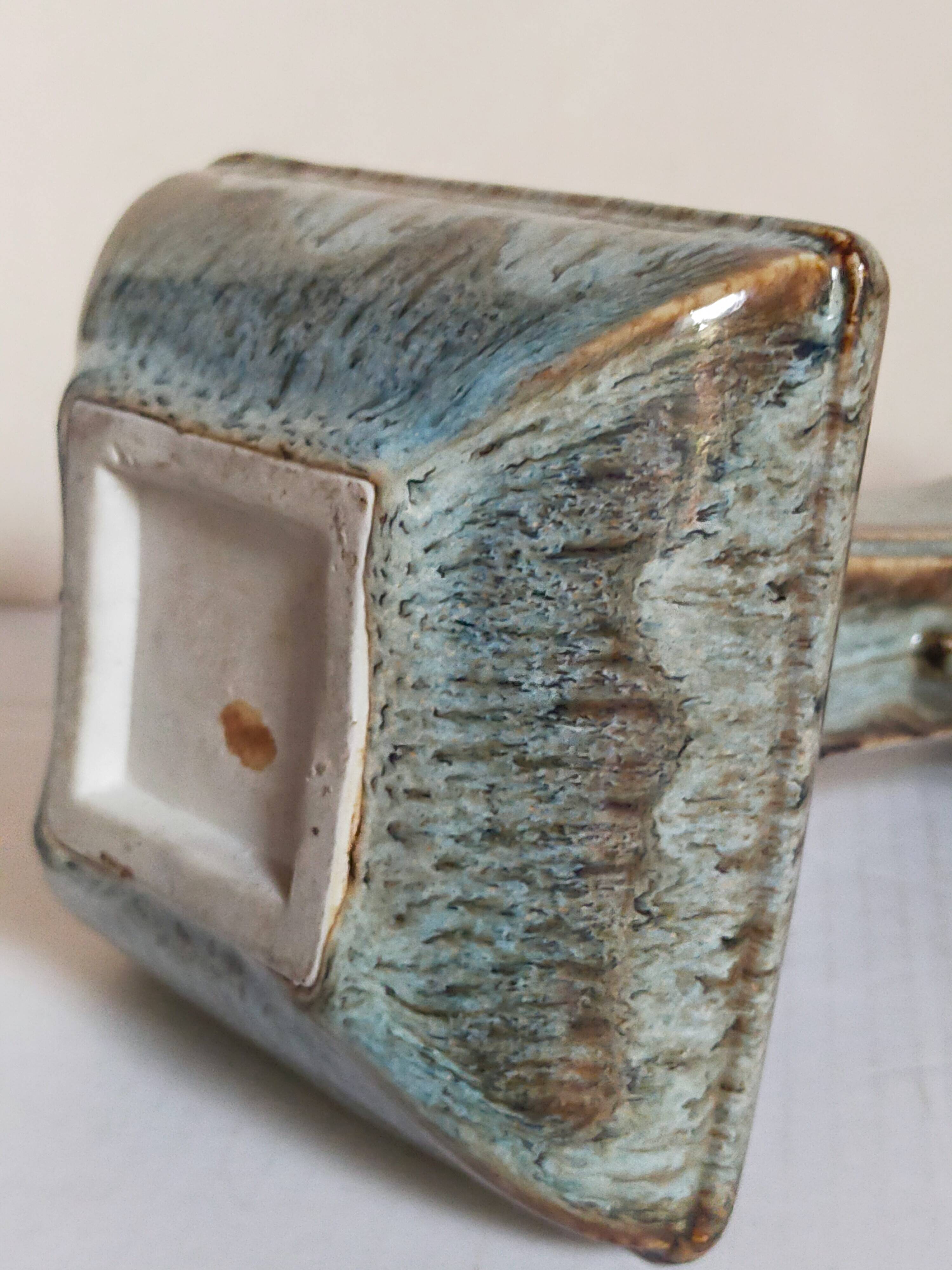 Chinese bottle soliflore vase with flambé enamel