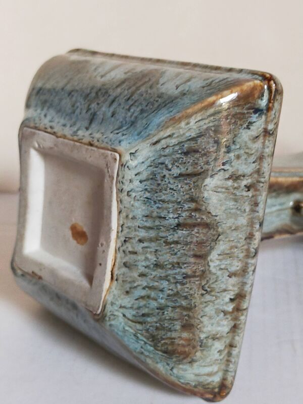 Vase soliflore bouteille chinoise à l'émail flambé