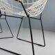 Lot de deux chaises Diamond de Harry Bertoia en métal blanc et noir. Années 60