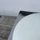White glass and stainless steel ceiling light