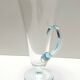 Light Blue Murano Glass Cocktail Set of 6 Glasses and a Pitcher by La Murrina