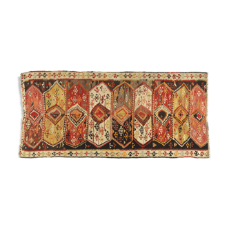 Anatolian handmade kilim rug 322 cm x 140 cm