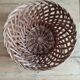 Braided wicker fruit basket