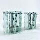 Set of two cut glass sconces by Zero Quattro, Italy 1970s