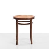 Vintage stool with rattan seat