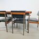 Pali Dining Chairs and Table by Louis van Teeffelen for Wébé, 1960s, Set of 6