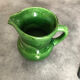 Pichet in vintage in terre cuite varnished shades of green