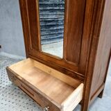 Antique French wardrobe with mirror