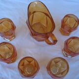 Ancien service à orangeade pichet & 6 verres