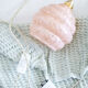 Suspension baladeuse verre de Clichy rose vintage
