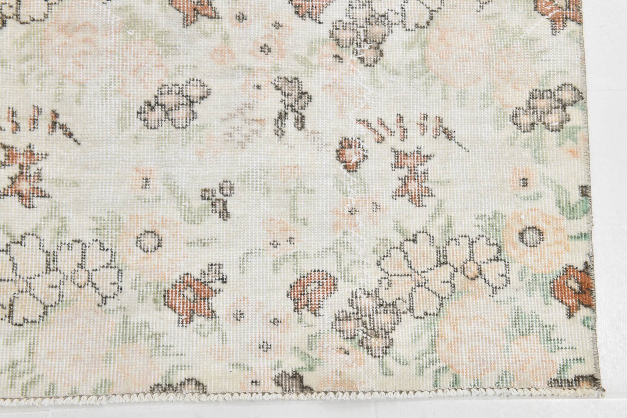 Tapis vintage en laine tapi beige 286x186