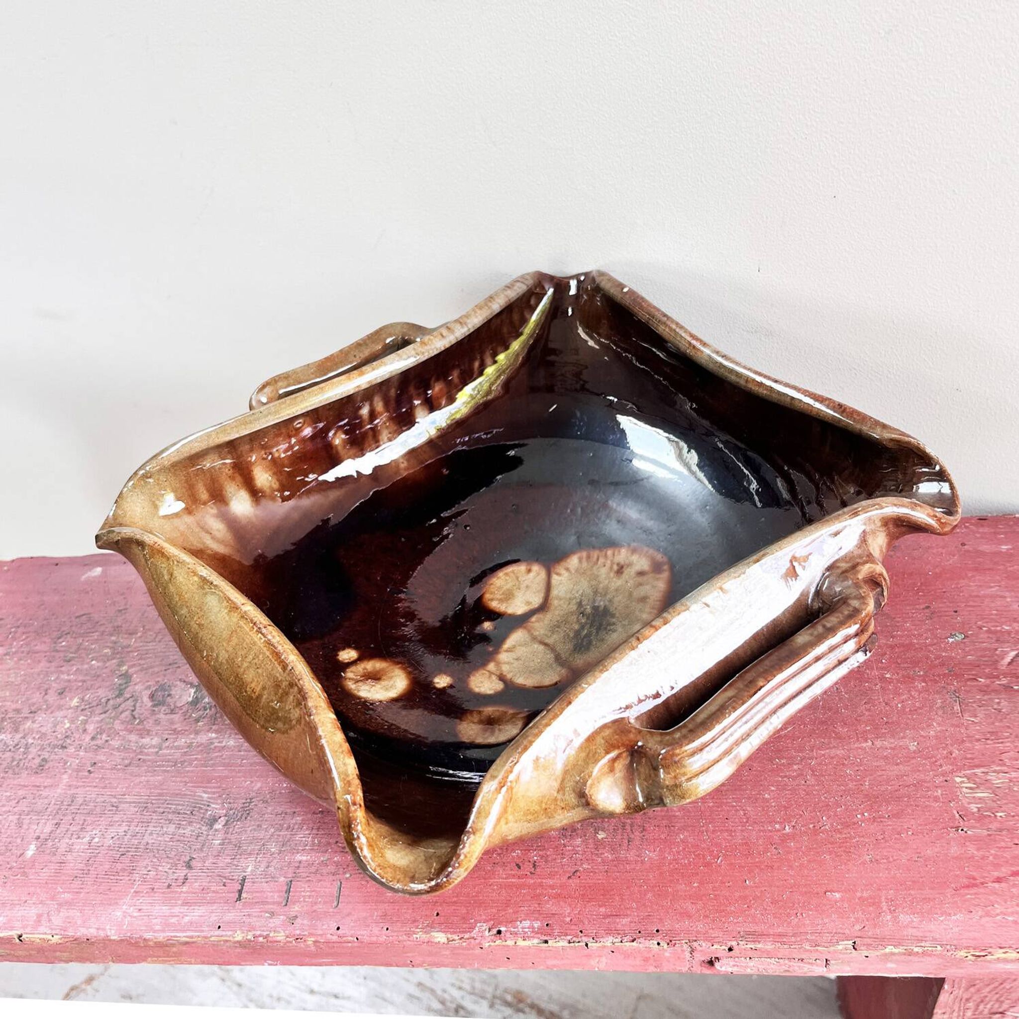 Coupe en poterie vernissée Meyssac