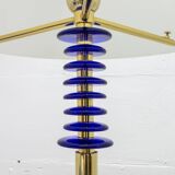 Auras Italian Brass and "Incamiciato" Murano Glass Ground Lamp, 1989
