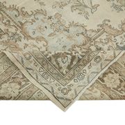 Handmade oriental unique 1980s 305 cm x 400 cm beige wool carpet