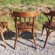 4 fauteuils Baumann en bois courbé