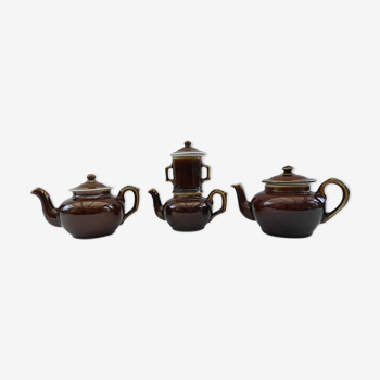 Lot of three ancient teapots