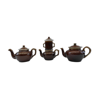 Lot of three ancient teapots
