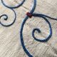 Antique embroidered linen tablecloth