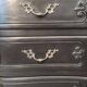 Antique black patinated chest of drawers