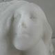 Sculpture face of woman in marble block 13 x 12 x 8 cm