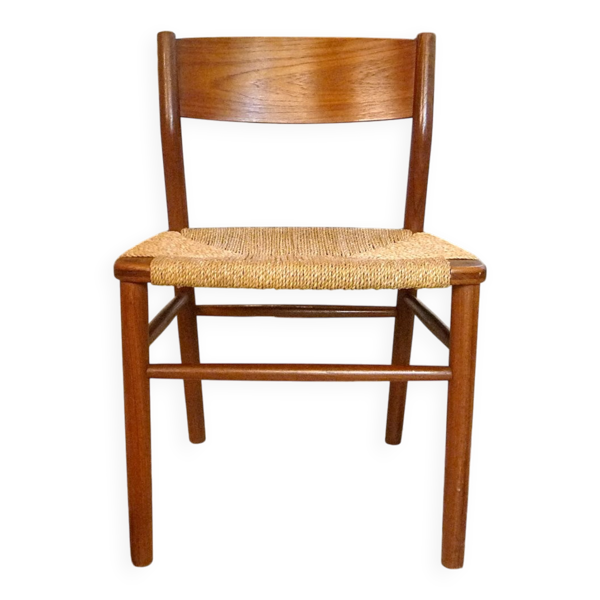 Chaise en teck modèle 157 par Børge Mogensen pour Søborg Møbler, Danemark, années 1950.