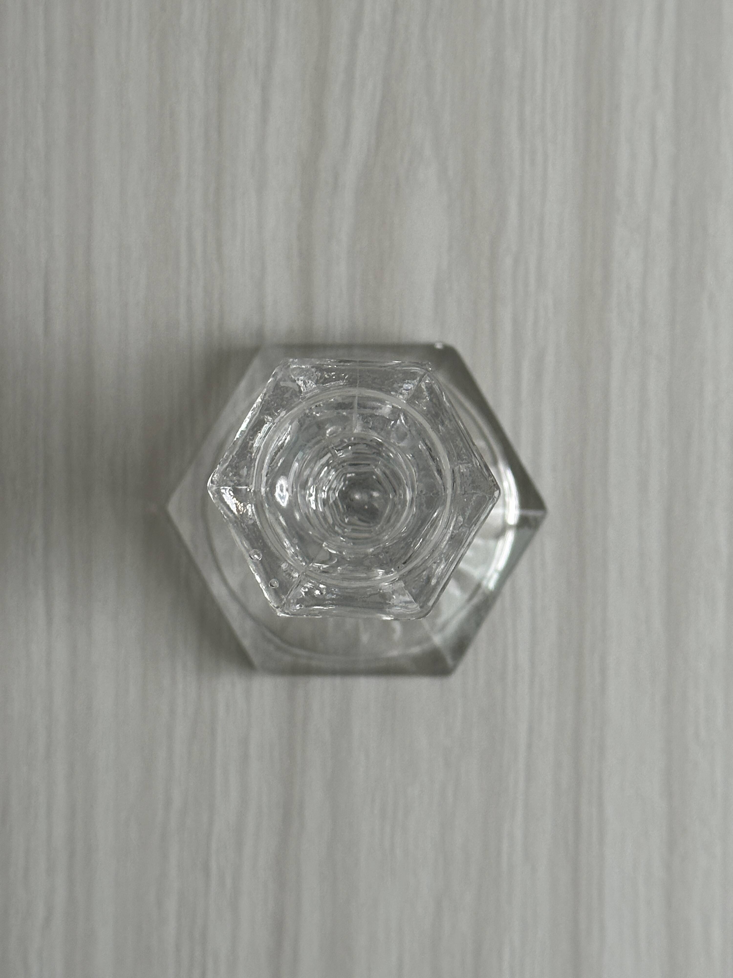 cut glass transparent candlestick