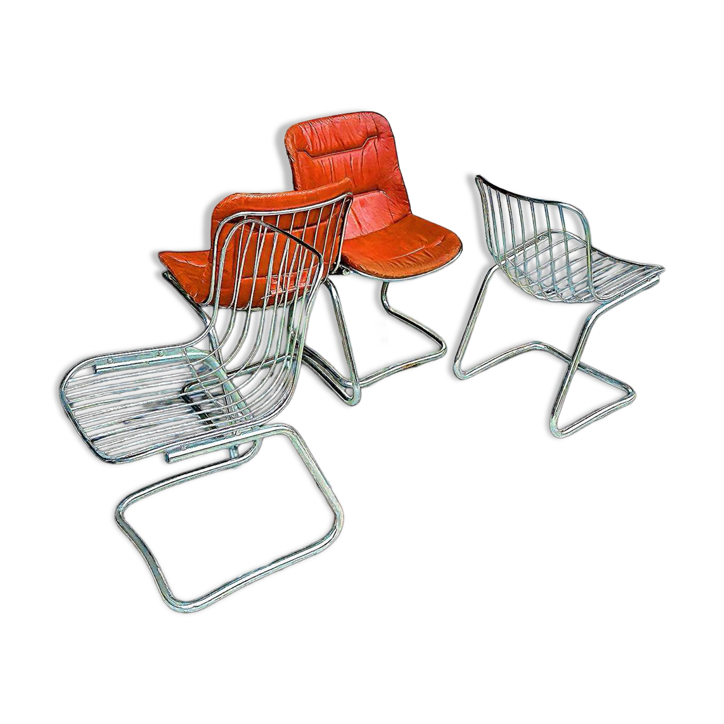 Chrome chair Gastone Rinaldi