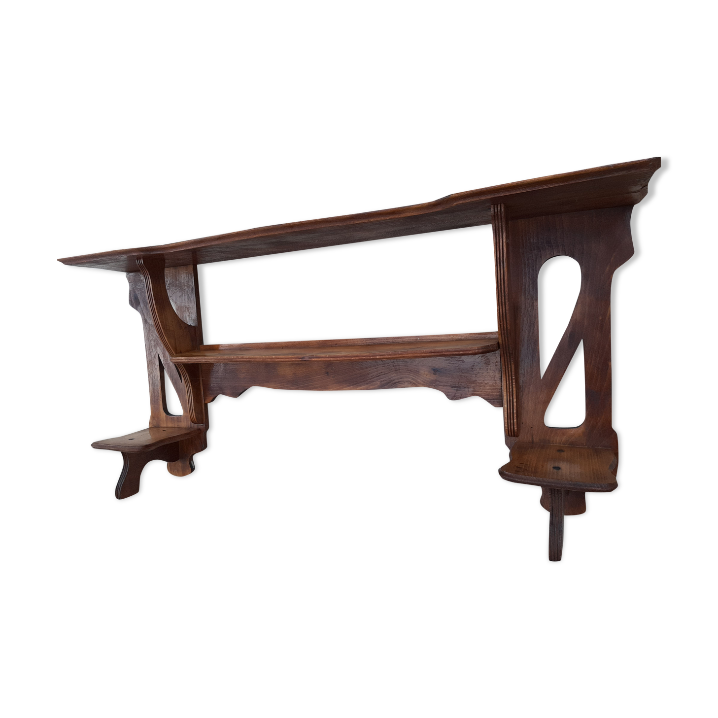 Art Nouveau-style wall shelf