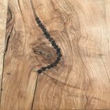 Wooden and black side table