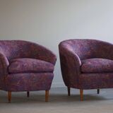 Gio Ponti, Casa E Giardino, a pair of lounge chairs, reupholstered, 1940s