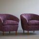 Gio Ponti, Casa E Giardino, a pair of lounge chairs, reupholstered, 1940s