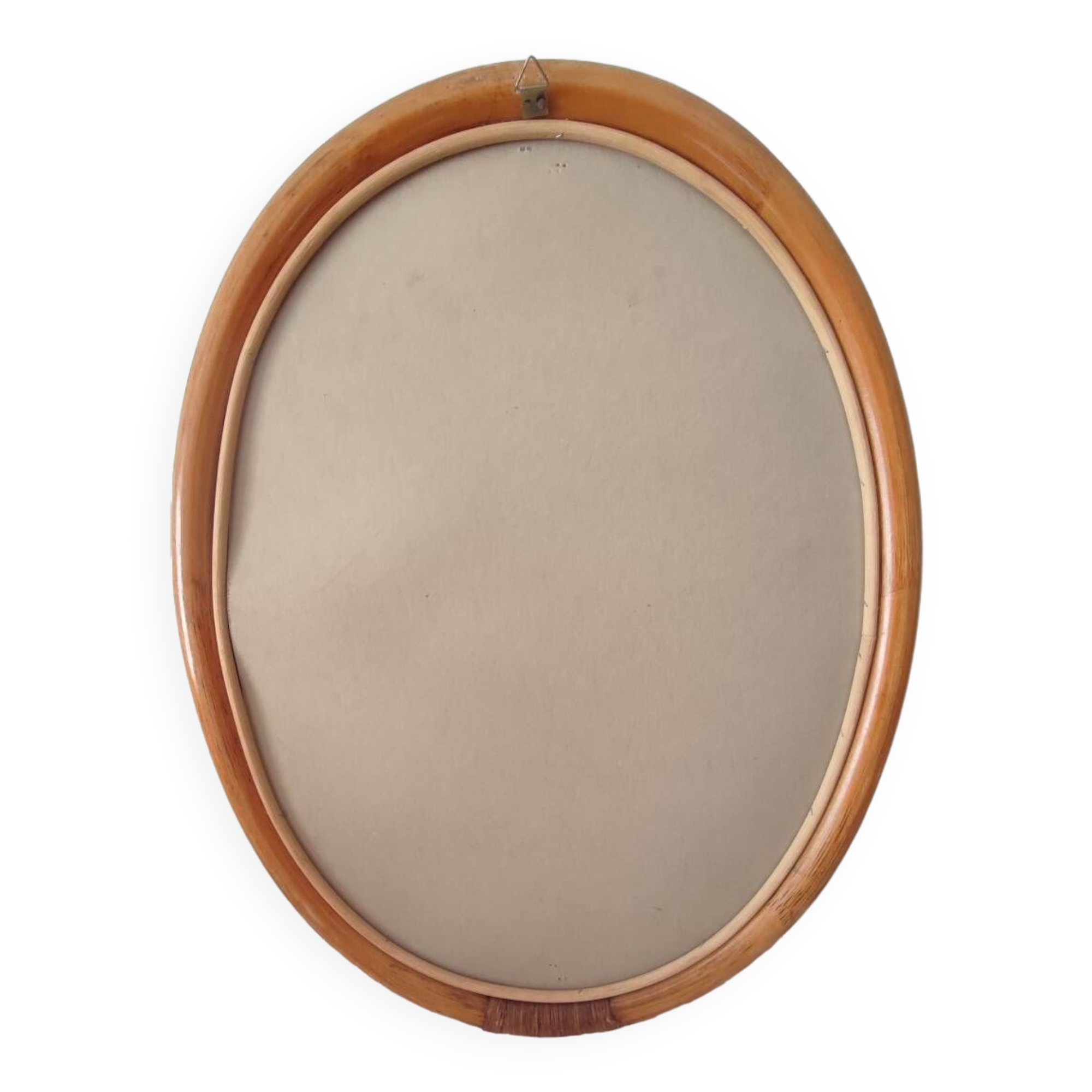Vintage bamboo and rattan mirror