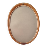 Vintage bamboo and rattan mirror