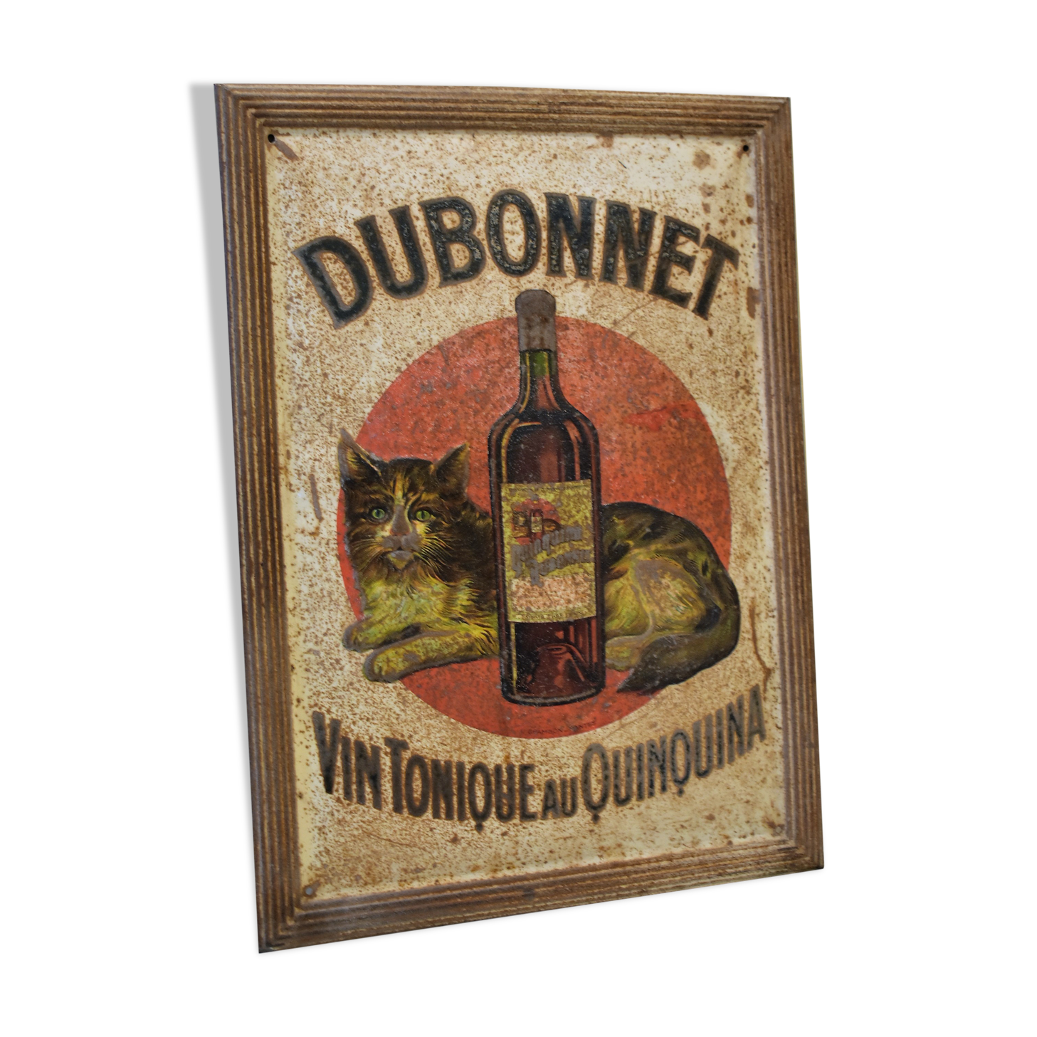Dubonnet plate old metal